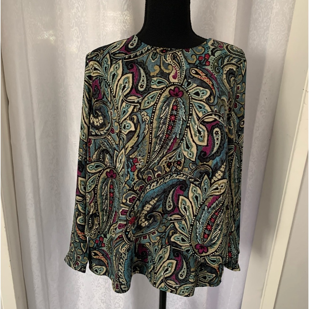J JILL  Paisley Top. Sz: S